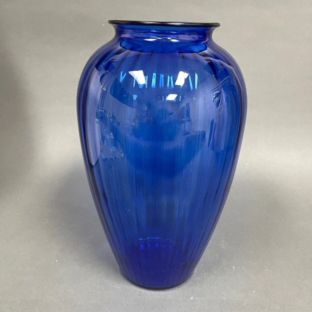 X-large Cobalt‎ Blue Glass Vase 12 5/8